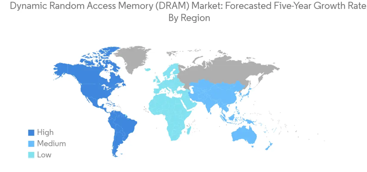 Market Analysis of Dynamic Random Access Memory (DRAM) Market: Forecasted Growth Rate by Region